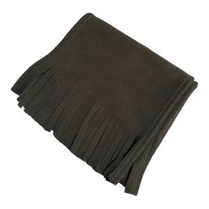 Men’s Black Long Soft Polyester Neck Scarf